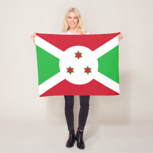 Patriotiska Burundis flagga Fleecefilt