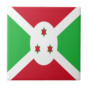 Patriotiska Burundis flagga Kakelplatta