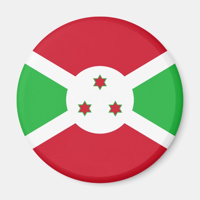 Patriotiska Burundis flagga Magnet (Framsidan)