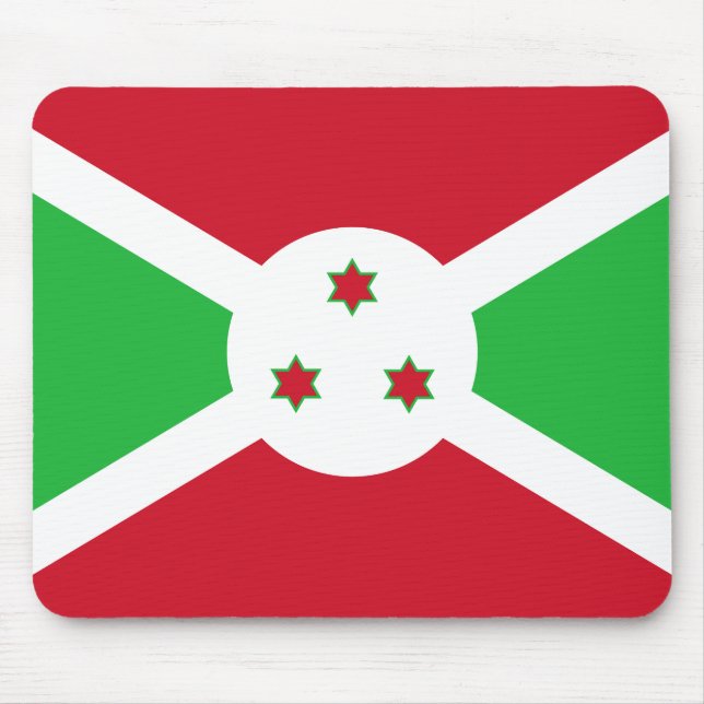 Patriotiska Burundis flagga Musmatta (Framsidan)