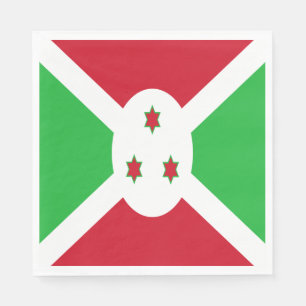 Patriotiska Burundis flagga Pappersservett