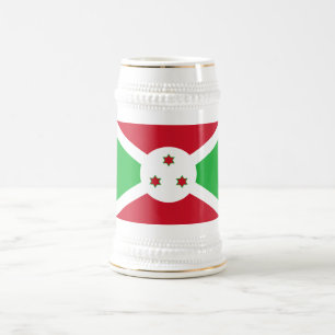 Patriotiska Burundis flagga Sejdel