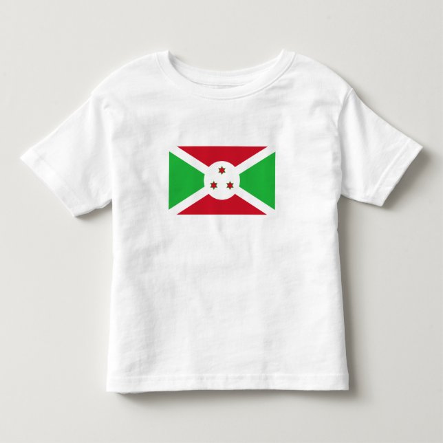 Patriotiska Burundis flagga T Shirt (Framsida)
