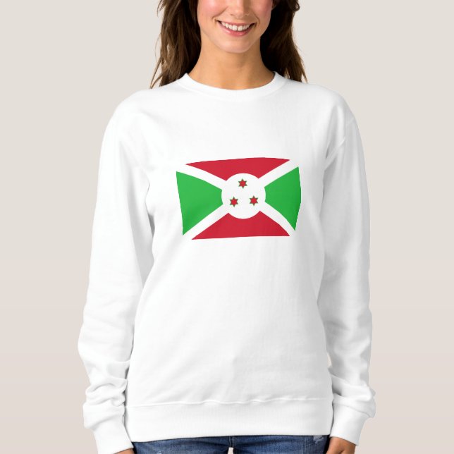 Patriotiska Burundis flagga T Shirt (Framsida)