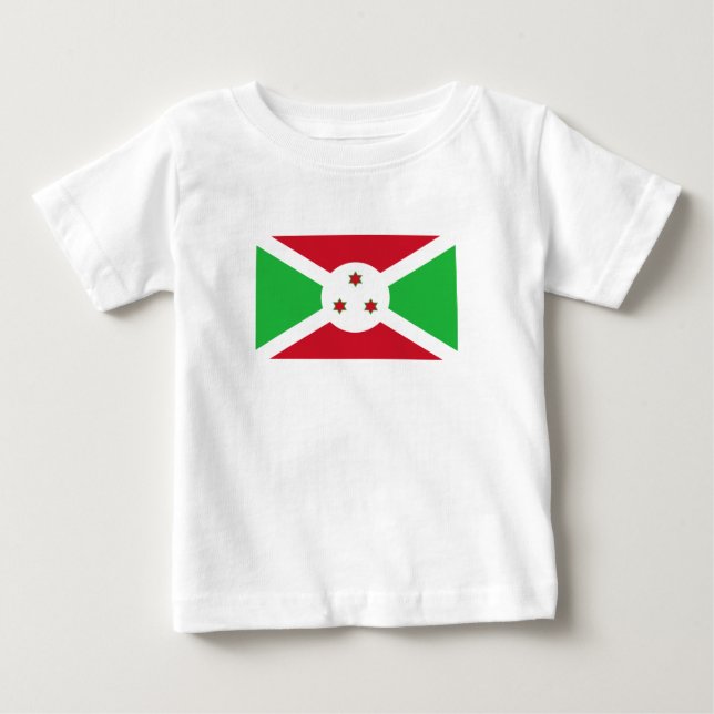 Patriotiska Burundis flagga T Shirt (Framsida)