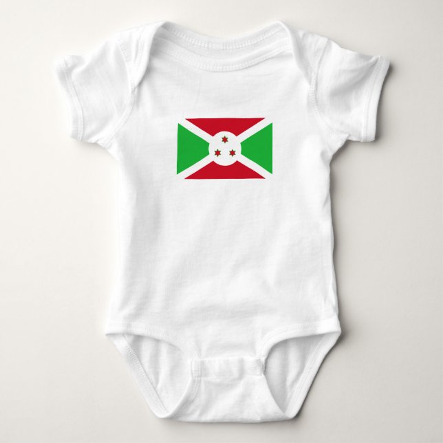 Patriotiska Burundis flagga T Shirt (Framsida)