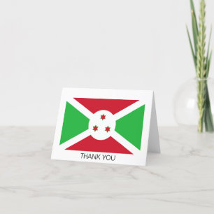 Patriotiska Burundis flagga Tack Kort