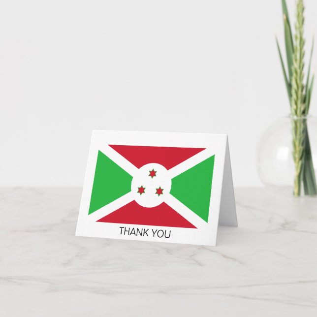 Patriotiska Burundis flagga Tack Kort (Framsida)