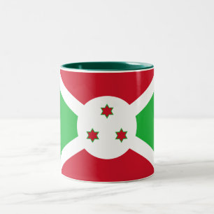 Patriotiska Burundis flagga Två-Tonad Mugg