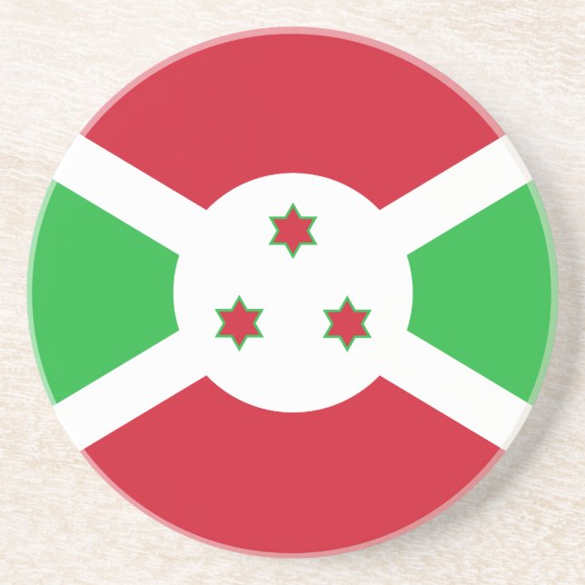 Patriotiska Burundis flagga Underlägg (Framsidan)
