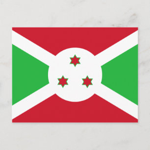 Patriotiska Burundis flagga Vykort