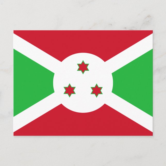 Patriotiska Burundis flagga Vykort (Framsida)
