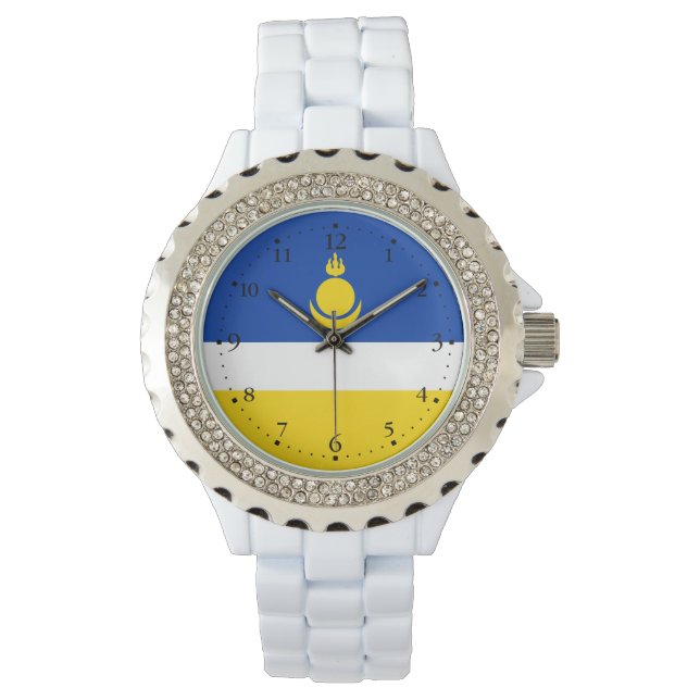 Patriotiska Buryatia Flagga Armbandsur (Framsida)