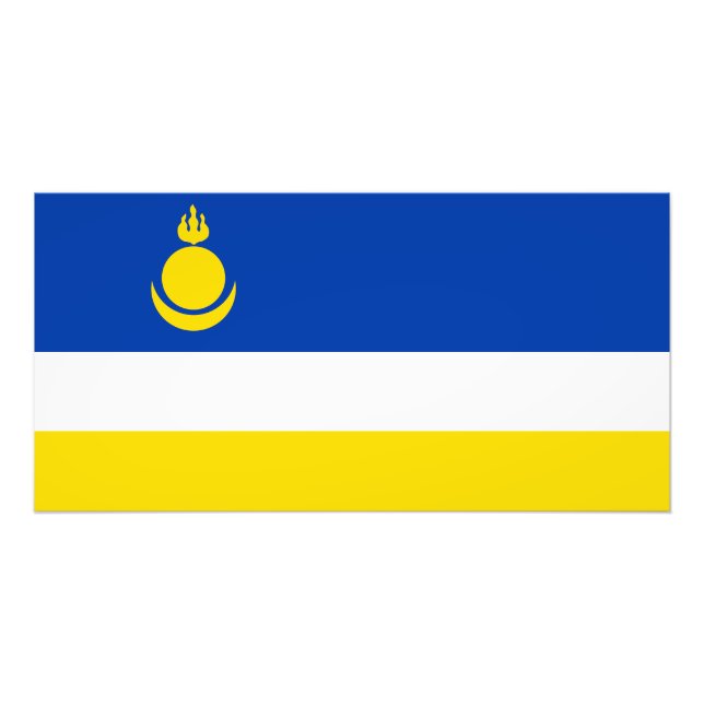 Patriotiska Buryatia Flagga Fototryck (Framsidan)