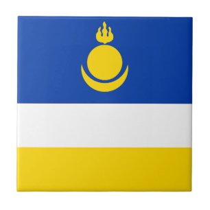 Patriotiska Buryatia Flagga Kakelplatta