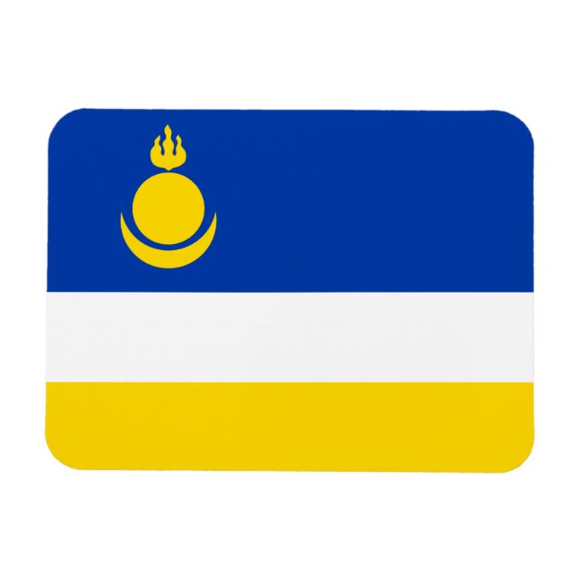 Patriotiska Buryatiaflaggan Magnet (Horisontell)