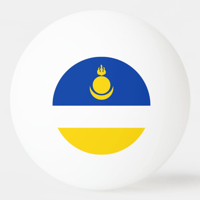 Patriotiska Buryatiaflaggan Pingisboll (Baksidan)