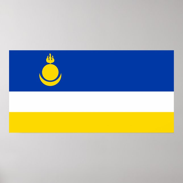 Patriotiska Buryatiaflaggan Poster (Framsidan)