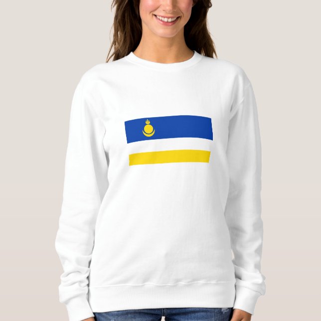 Patriotiska Buryatiaflaggan T Shirt (Framsida)