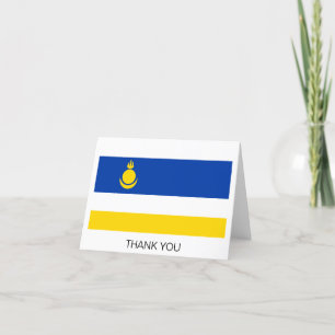 Patriotiska Buryatiaflaggan Tack Kort