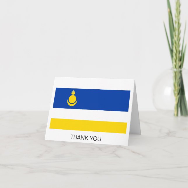 Patriotiska Buryatiaflaggan Tack Kort (Framsida)