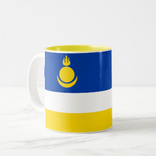 Patriotiska Buryatiaflaggan Två-Tonad Mugg