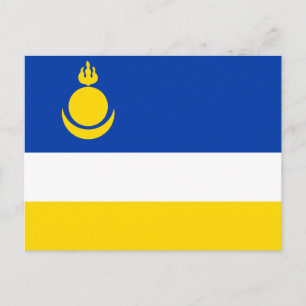 Patriotiska Buryatiaflaggan Vykort