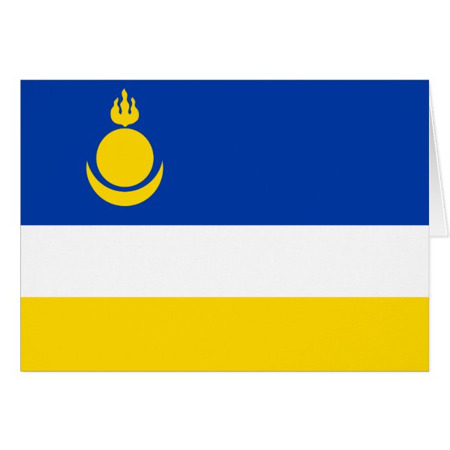 Patriotiska Buryatias flagga Hälsningskort (Framsidan Horizontal)