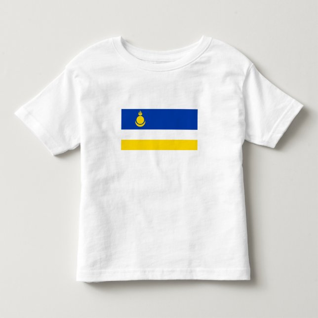 Patriotiska Buryatias flagga T Shirt (Framsida)