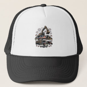 Patriotiska byggfordon vintage skjorta Desi Keps