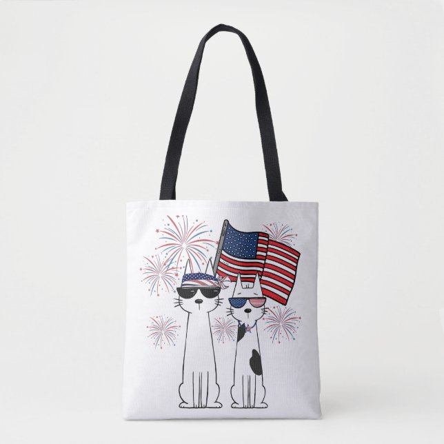 Patriotiska Coola Katter Tygkasse (Framsida)