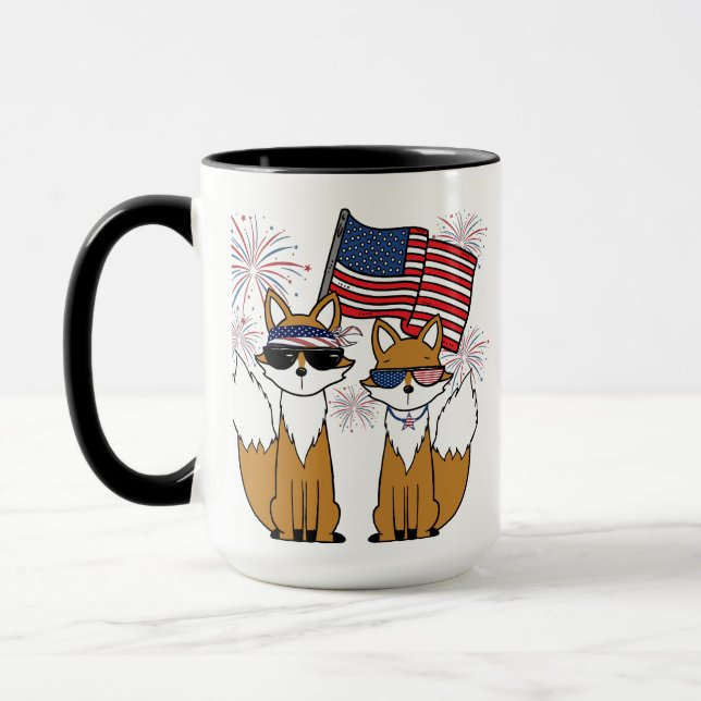 Patriotiska Coola Rävar Mugg (Vänster)