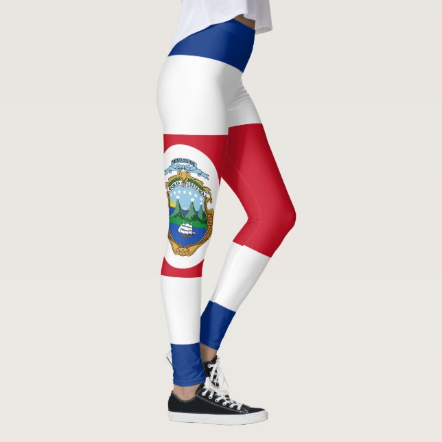 Patriotiska Costa Rica-flaggan Leggings (Höger)