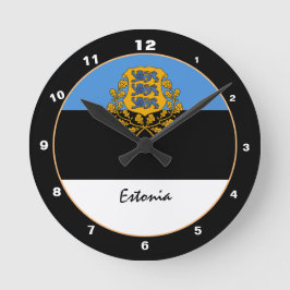 Patriotiska estniska Flagga, Estlands hem/design Rund Klocka