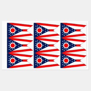 Patriotiska etiketter med den statliga flagga av