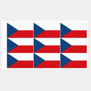 Patriotiska etiketter med flagga av Czechia