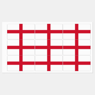 Patriotiska etiketter med flagga av England