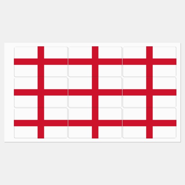 Patriotiska etiketter med flagga av England (Ark)