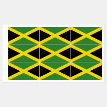 Patriotiska etiketter med flagga av Jamaica