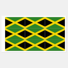 Patriotiska etiketter med flagga av Jamaica
