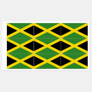 Patriotiska etiketter med flagga av Jamaica