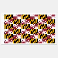 Patriotiska etiketter med flagga av Maryland State
