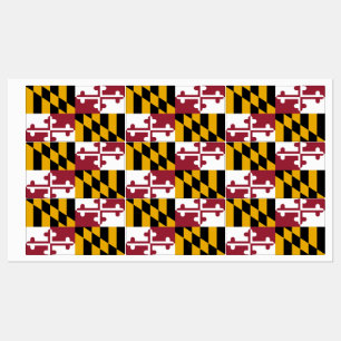 Patriotiska etiketter med flagga av Maryland State