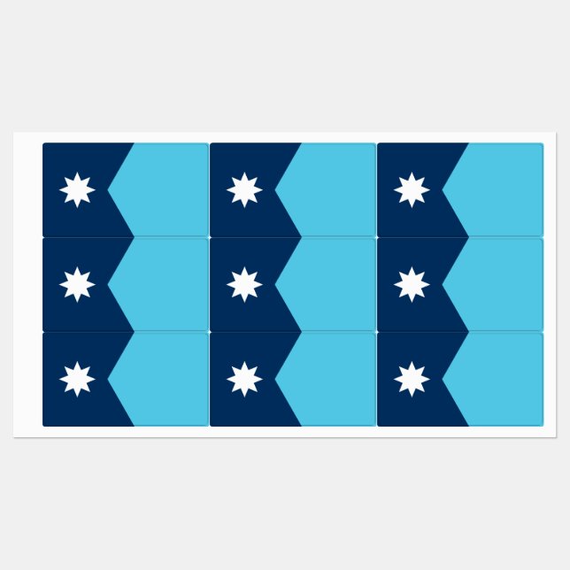 Patriotiska etiketter med flagga av Minnesota (Ark)