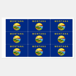 Patriotiska etiketter med flagga av Montana-staten