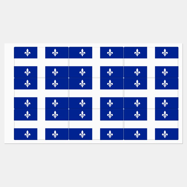 Patriotiska etiketter med flagga av Quebec (Ark)