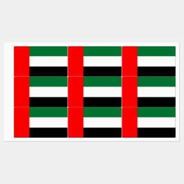 Patriotiska etiketter med flagga av UAE