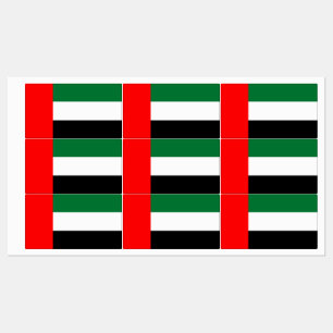 Patriotiska etiketter med flagga av UAE