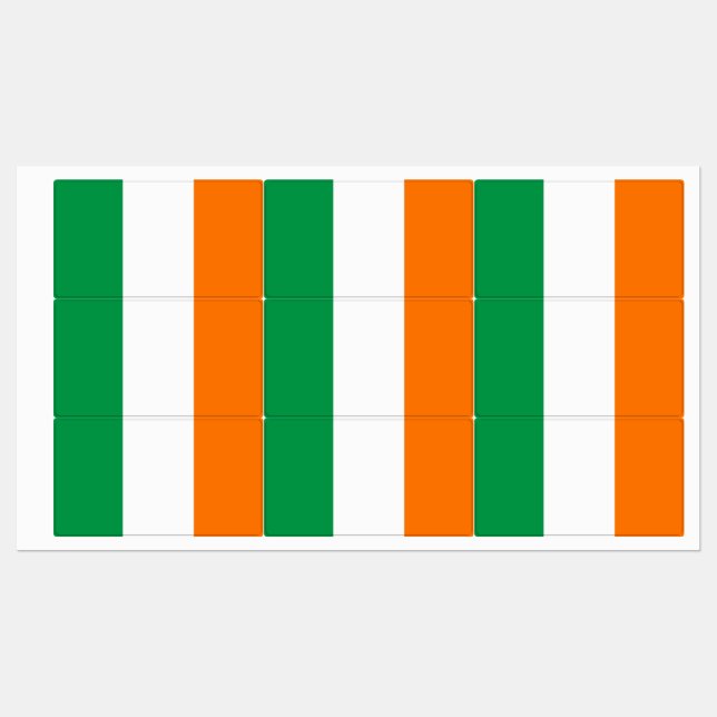 Patriotiska etiketter med flagga från Irland (Ark)
