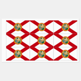 Patriotiska etiketter med flagga i delstaten Flori